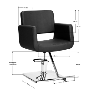 Gabbiano Helsinki hairdressing chair black  (109208)