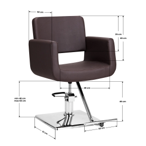 Gabbiano Helsinki hairdressing chair brown  (109209)