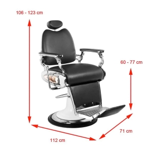 Gabbiano black moto style barber chair (114271)