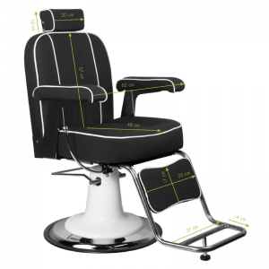 Gabbiano amadeo black barber chair (125382)