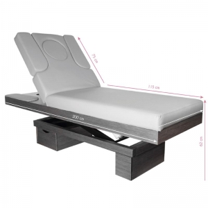 Spa cosmetic bed azzurro wood 815b heated light gray (125600)