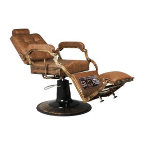 Gabbiano barber chair Boss Old Leather light brown (126469)