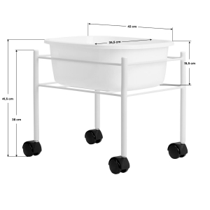 White pedicure tray Simple (104917)