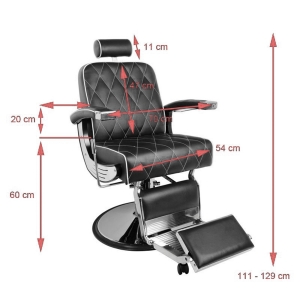 Gabbiano Barber Chair Imperial  Black  (112449)