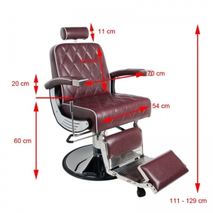 Gabbiano barber chair Imperial burgundy