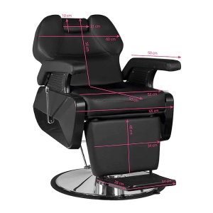 Hair system New York barber chair black chrome (128409)