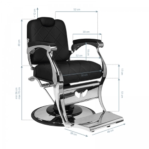 Gabbiano Barber Chair Dario black (130863)