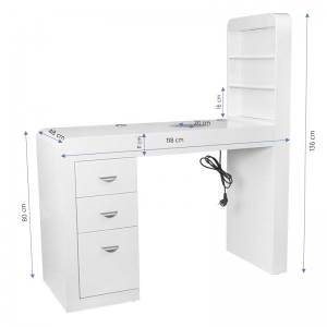 Cosmetic desk 310 white left (132080)