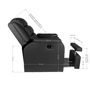 Spa chair for pedicure hilton black (126886)