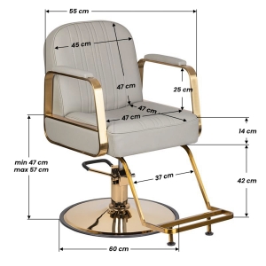 GABBIANO HAIRDRESSING CHAIR ACRI GOLD - BEIGE (133105)
