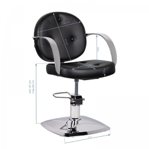 GABBIANO HAIRDRESSING CHAIR ASTI BLACK (137105)