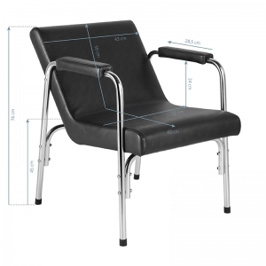 GABBIANO HAIRWASH CHAIR BLACK  (136805)