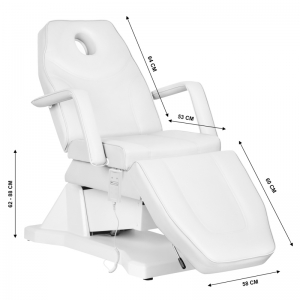 ELECTRIC COSMETIC CHAIR SOFT 1 MOTOR. WHITE (137567)
