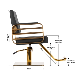 GABBIANO HAIRDRESSING CHAIR AVILA BLACK GOLD (140266)
