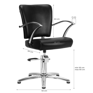 GABBIANO HAIRDRESSING CHAIR DALLAS BLACK (140079)
