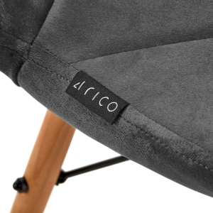 4Rico Cosmetic chair QS-186 gray velvet (147835)