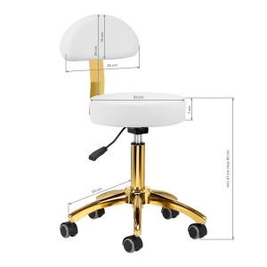 Cosmetic stool AM-304G white (148126)