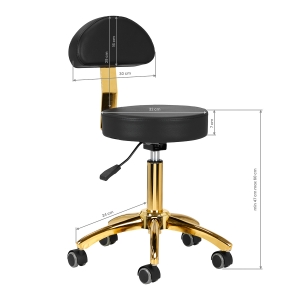 Cosmetic stool AM-304G Black (148165)