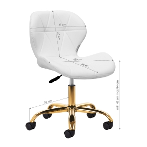 Cosmetic stool QS-06G white (150113)
