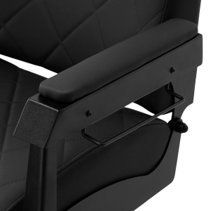 Gabbiano barber chair Bruno with black frame Black  (153407)
