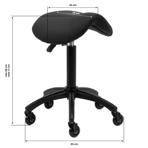 Gabbiano hairdressing stool D032 black (154215)