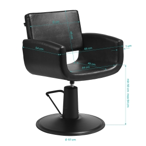 Gabbiano Mataro hairdressing chair black (154158)