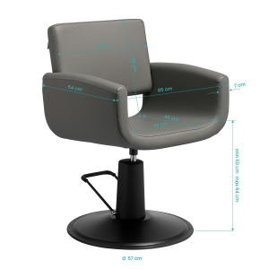 Gabbiano Mataro hairdressing chair gray (154159)