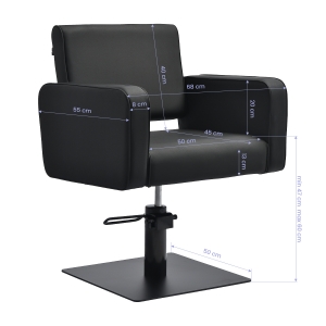 Gabbiano Bilbao hairdressing chair black (154199)