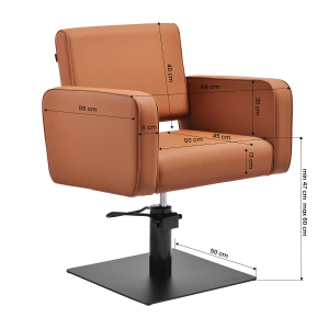 Gabbiano Bilbao hairdressing chair brown (154200)
