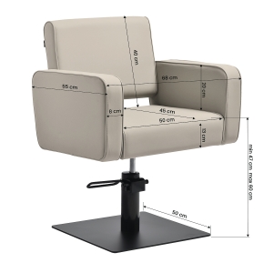 Gabbiano Bilbao hairdressing chair gray-beige (154201)