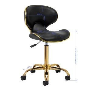 Gabbiano cosmetic stool Q-4599G black V2 (155727)