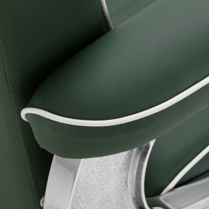 Gabbiano Visionerio barber chair green chrome frame (155243)