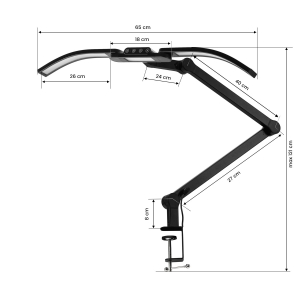 Glow L05 manicure treatment lamp bent for tabletop black (155354)