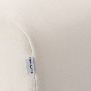 Sillon Umbra white eyelash treatment chair with gold base (155739)