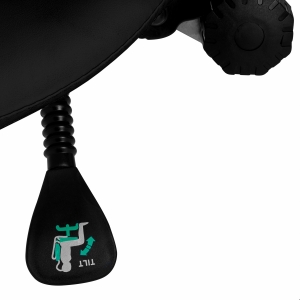 Cosmetic stool Giovanni 1004 black with silver base (141630)