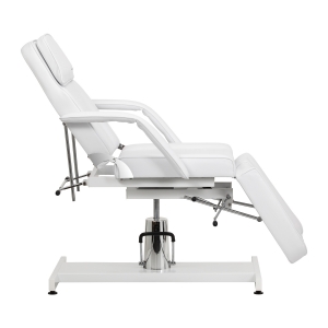 Hydraulic pedicure beauty chair Sillon 210 with rocking function and split footrest white (155703)