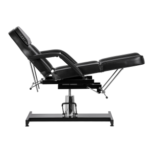 Hydraulic pedicure beauty chair Sillon 210 with rocking function and split footrest black (155680)