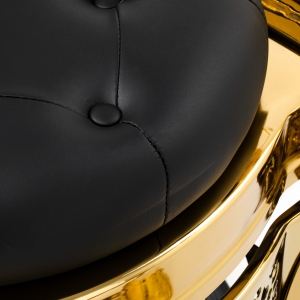 Barber chair Gabbiano Niccolo black with gold base (155917)