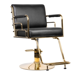 GABBIANO HAIRDRESSING CHAIR PRATO GOLD - BLACK (137106)