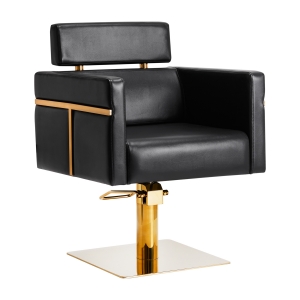 Gabbiano hairdressing chair Toledo gold black (146708)