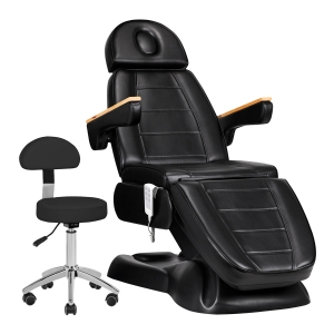 Electric cosmetic chair SILLON Lux 273b + stool 304 black (148298)
