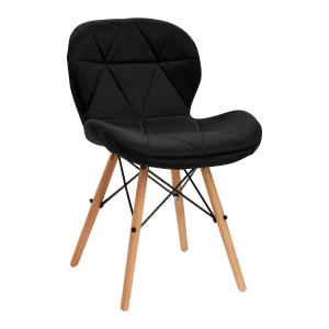 4Rico Cosmetic chair QS-186 black velvet (147836)