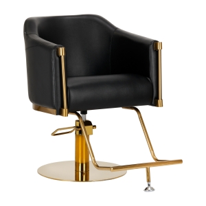 Hairdressing chair Burgos black gold   (148030)