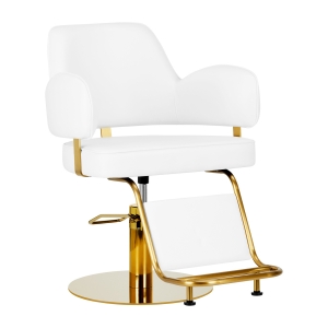 Hairdressing chair Gabbiano Linz NQ Gold White  (148061)