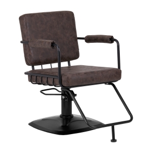 Gabbiano hairdressing chair Katania Loft Old Leather dark brown (147875)