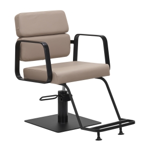 Gabbiano Porto-BM hairdressing chair black beige (148048)