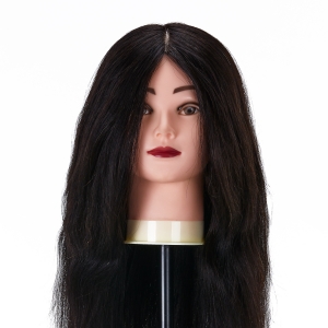 Gabbiano WZ1 hairdressing training head, natural hair, color 1#, length 20" (148400)