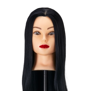 Gabbiano WZ2 hairdressing training head, synthetic hair, color 1#, length 24" (148402)