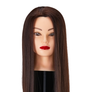 Gabbiano WZ2 hairdressing training head, synthetic hair, color 4#, length 24" (148403)
