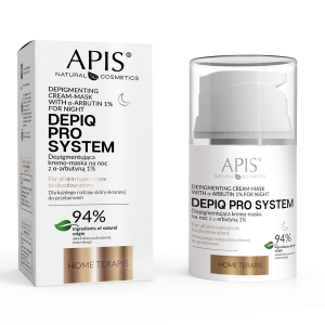 APIS DEPIQ PRO SYSTEM Depigmenting night cream-mask  with α-arbutin 1%, 50 ml (149600)